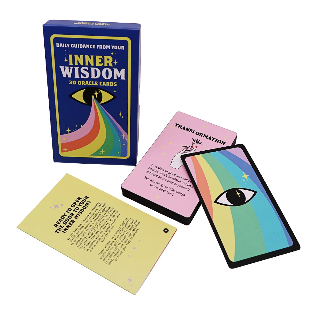 WJPC Custom Tiny Witch Tarot Cards Deck Wholesale With Guidebook Spanish Blank Oracle Cards for Divination Psychic Reading