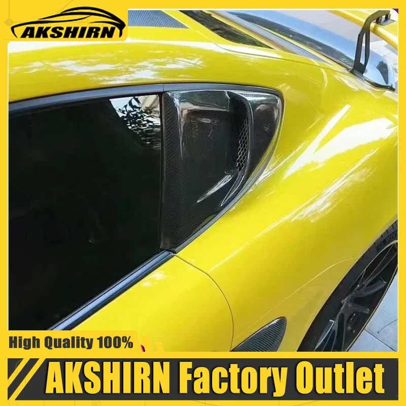 Carbon Fiber Rear Side Car window Air Vents Splitter Air knife Spoiler For Porsche 718 Boxster Cayman GT RS Style 2016-2024 