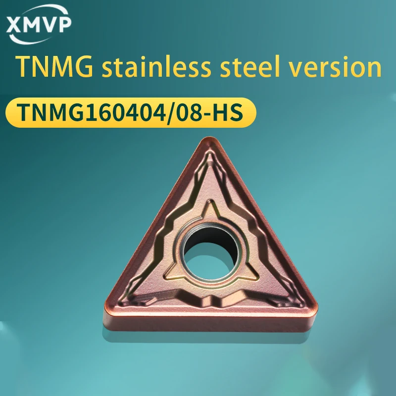 

XMVP 1 шт. TNMG160404 HS Треугольные токарные пластины с ЧПУ, вставки из нержавеющей стали, вставки из твердого сплава, вставки TNMG
