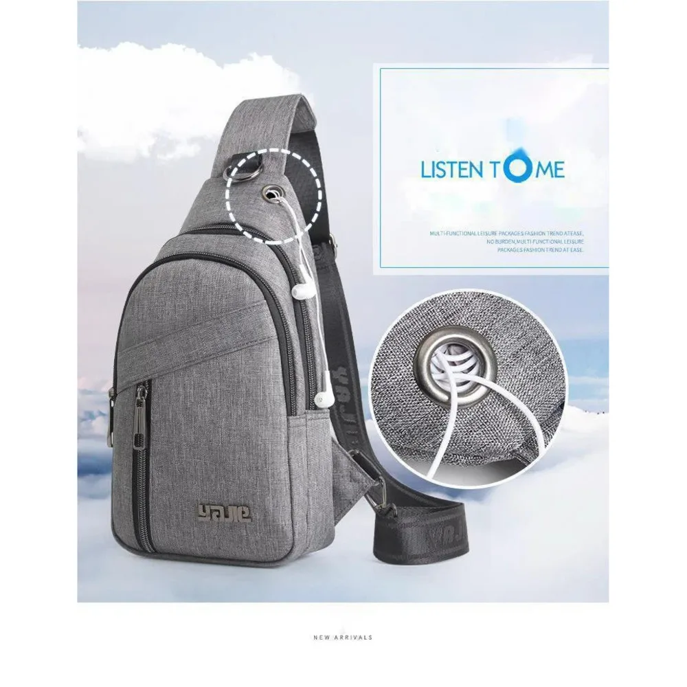 Men's Waterproof Oxford Crossbody Bag 7.9