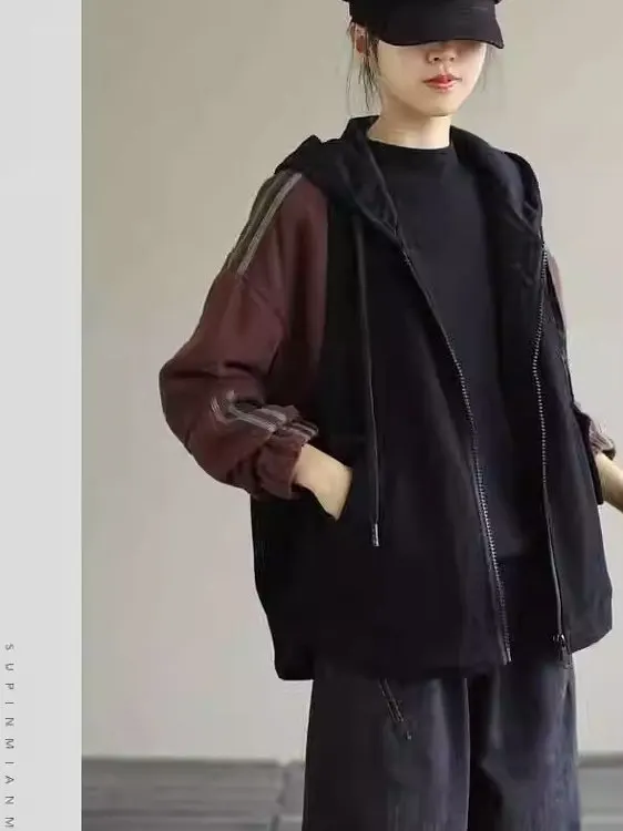 Koreaans Japans merk groot formaat artistiek lang Sve warme bovenkleding damesontwerp kleur Blo katoen Jaet