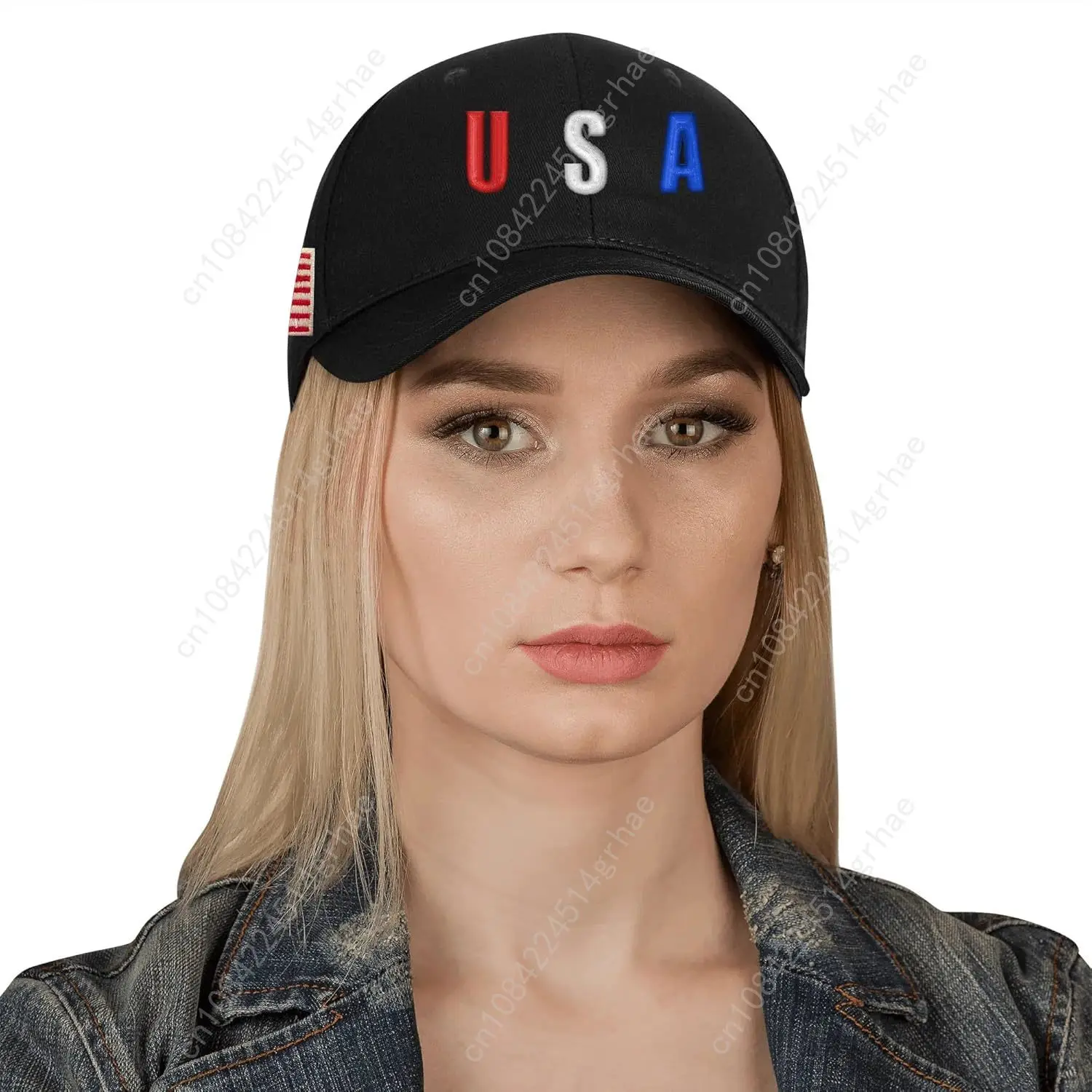 USA Hat Man Woman Baseball Hats 3D Embroidery American Flag Cap Fashion Caps Bent Visor Headdress Red