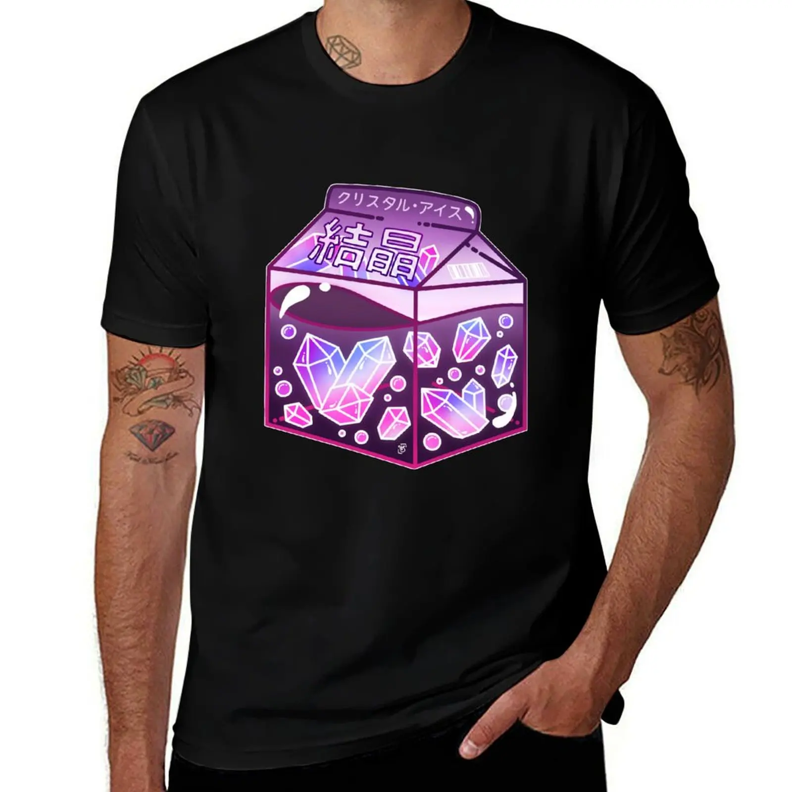 

Crystal Ice Milk Carton T-Shirt Modern Style Print T-Shirt