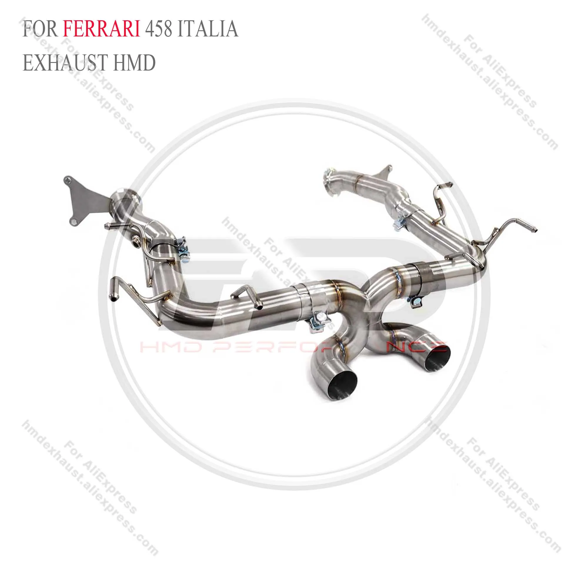 Catback d'échappement HMD pour Ferrari 458 Italia SS304, tuyau de descente TIG, soudage manuel, ajustement exactement, installation sans perte