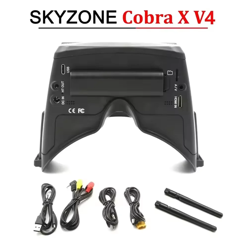 SKYZONE Cobra X V4 FPV-bril 5,8 Ghz 48CH FPV-ontvanger 1280x720 LCD met DVR voor RC vliegtuig FPV Racing Drone