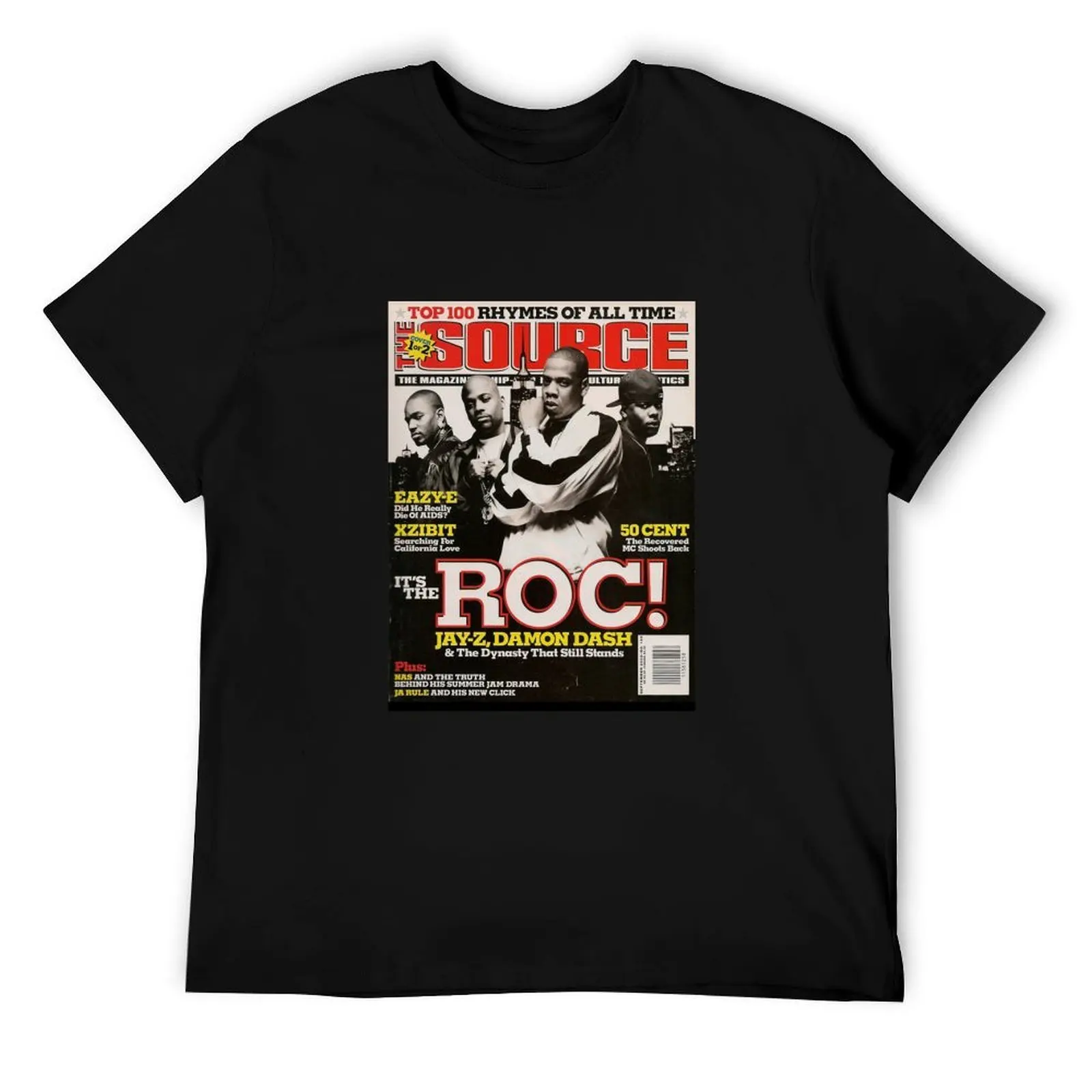 

Jay-Z, The ROC, Source Magazine Cover T-Shirt t shirts cotton 100% black cotton t-shirt plain for man package T-Shirt