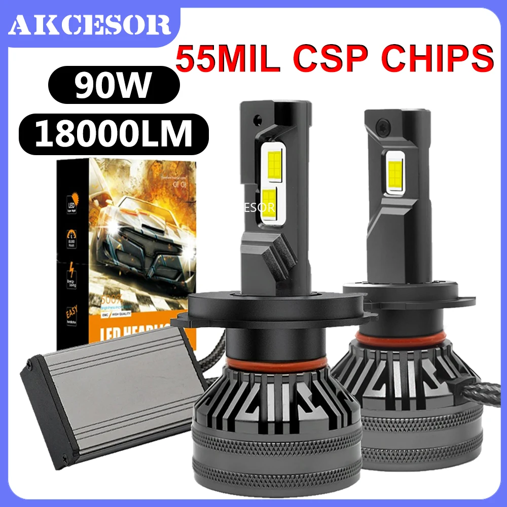 

H7 H4 H27 H11 Светодиодные лампы для автомобильных фар 880 881 H1 H3 H8 H9 H13 9005 9006 9004 9007 9008 9012 Турбовентилятор 90 Вт Автомобильные аксессуары