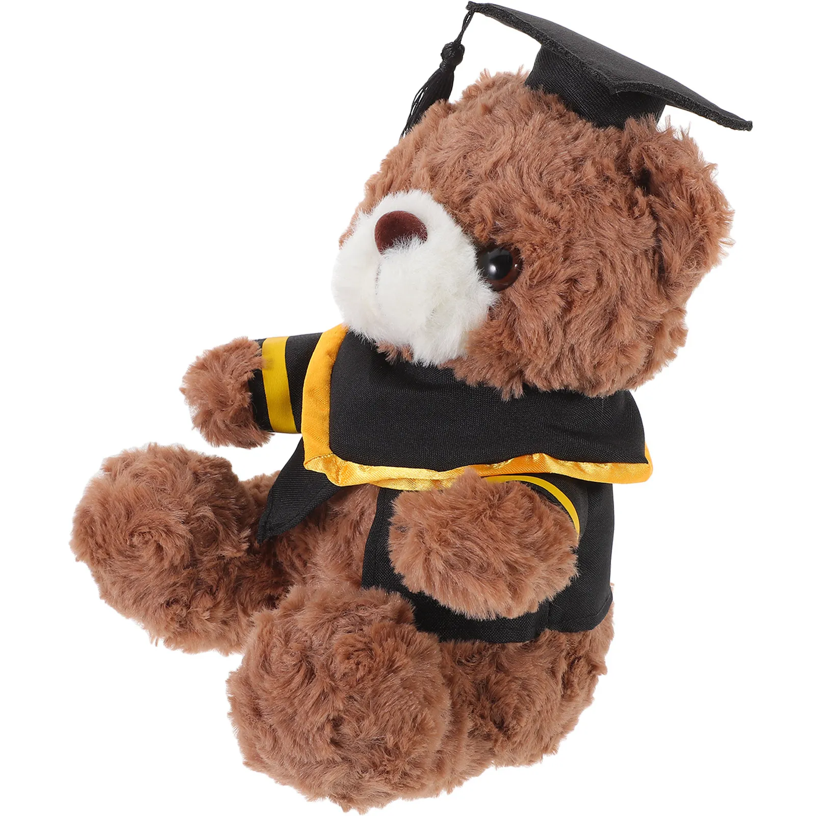 

Graduation Bear Stuffed Animal Cap Design Delicate Soft Plushy Bear for Desktop Bookshelf Sofa Car Bench Graduation Celebration