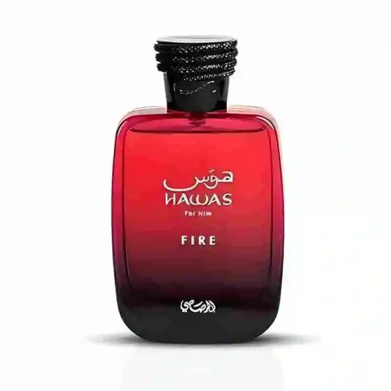 عطر Rasasi Hawas Fire EDP 100 مل للرجال، رائحة نارية وقوية، بخاخ هدية لا يقاوم للرجال #1