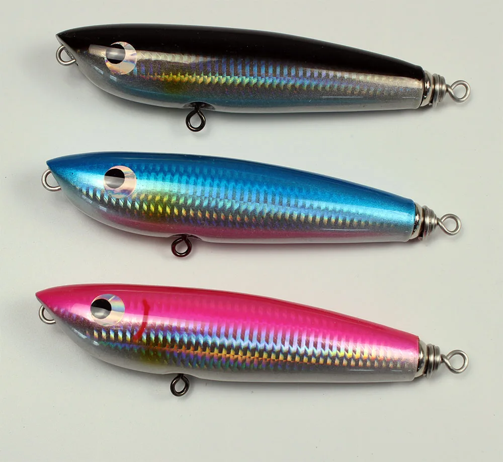 

Wood Floating Popper Stickbait Fishing Lure Medium Heavy Paulownia Popping for , Kingfish, BluefinTuna