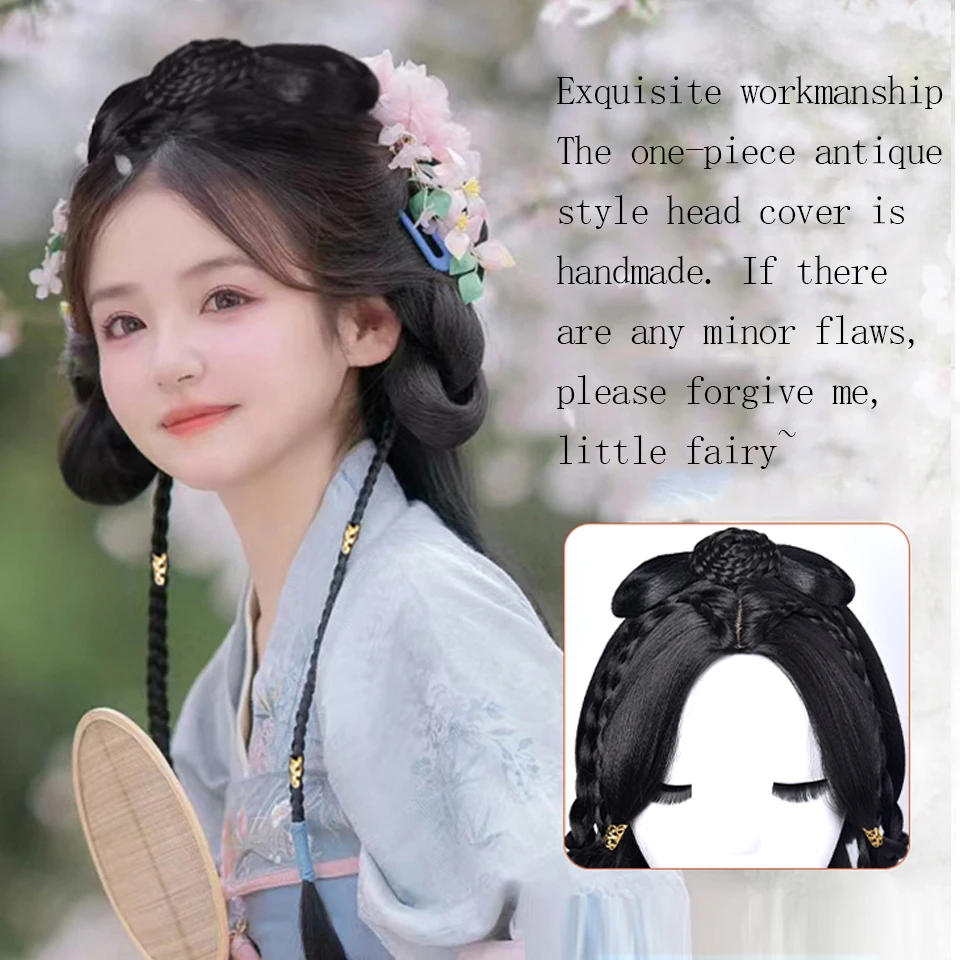 XIYUE long straight Synthetic Chinese constum Wig Long Straight Vintage Wig Cosplay Hanfu Modelling Wig Ancient Style