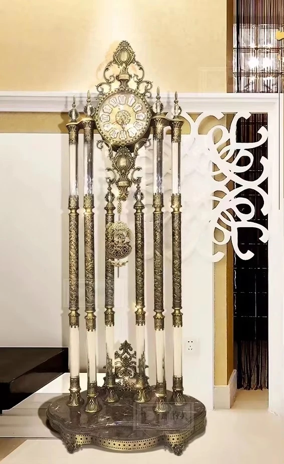 Factory custom decoration antique floor clock retro freestanding clock