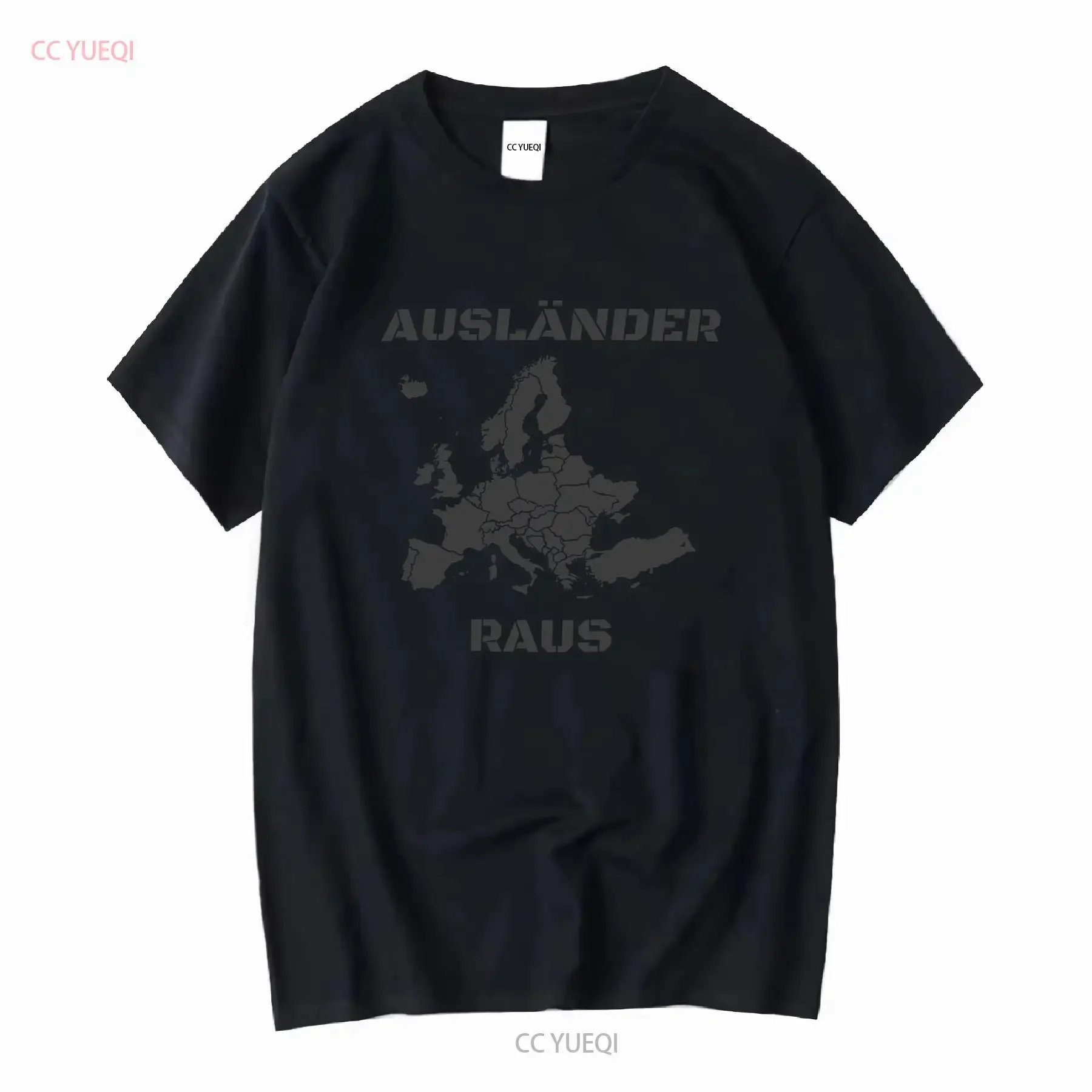 AUSLÄNDER RAUS Defend Europe T shirt long or short sleeves vintage Washed Top For Everyday Wear streetwear Breathable homme