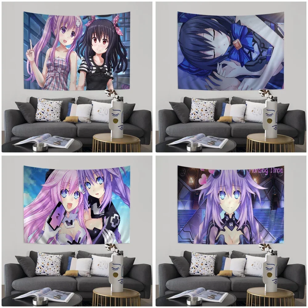 Anime Hyperdimension Neptunia Microfiber Blanket Quick Drying Beach Towels Oversized Printing Super Absorbent Pool Towel Blanket