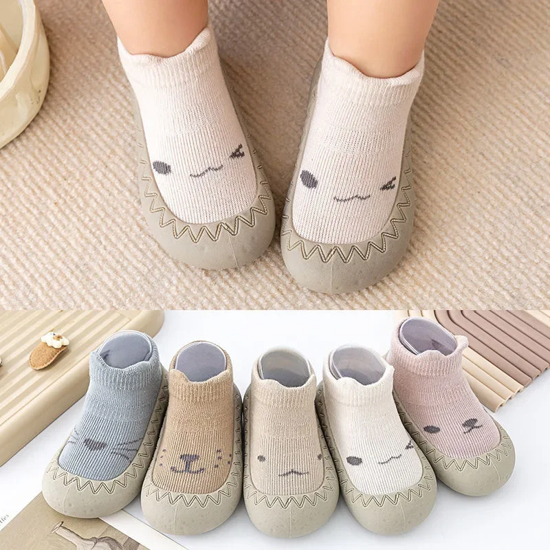 2023 Baby Socks Shoes Infant Color Matching Cute Kids Boys Shoes Soft Soled Child Floor Socks Shoes Toddler Girls First Walkers