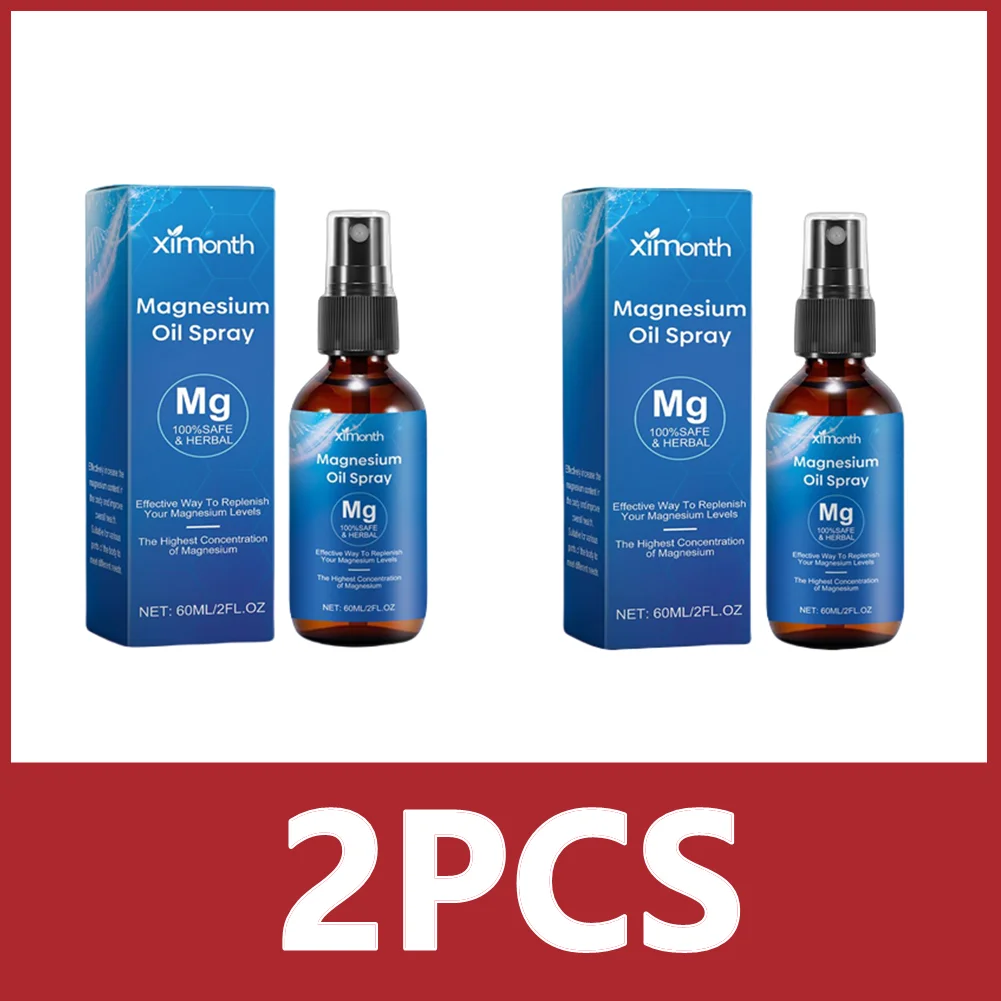 

2 Bottles Organic Magnesium Oil Spray Natural Relaxing Body Oil Deep Relaxation Moisturizing Muscle Relax Body Health Care Spray