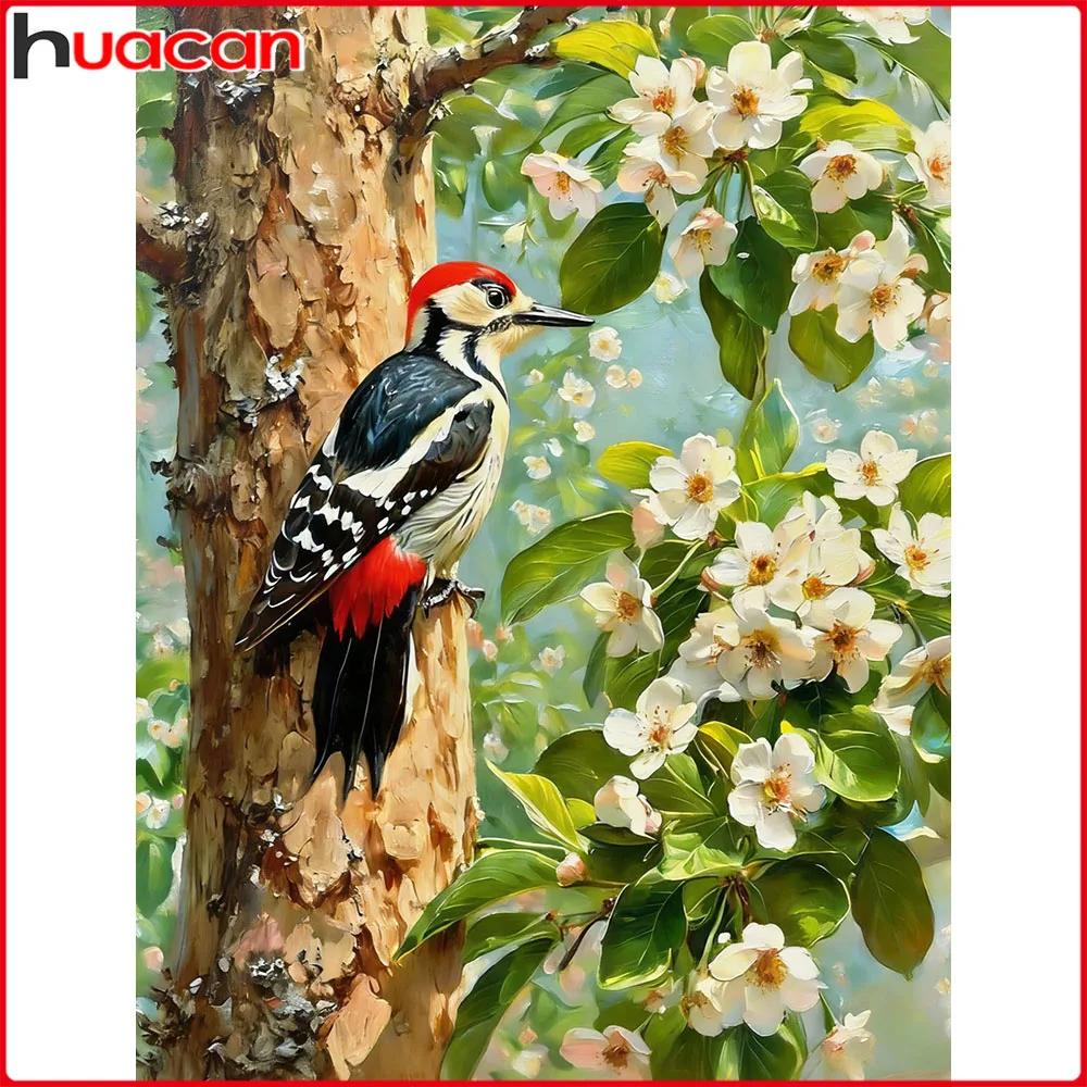 

Huacan New Arrivals 2026 Diamond Painting Bird Flower Diamond Embroidery Animal Full Handmade Gift