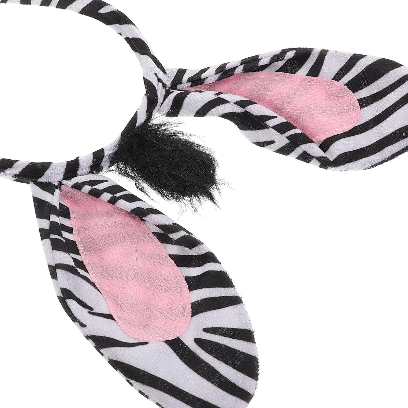 1Set Zebra Stirnband für Kinder Zebra Kostüm Kit mit Schwanz Handschuhe Fliege Tier Cosplay Set Party Dekorationen Halloween Outfit