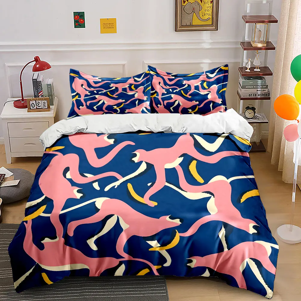 

“Playful Monkey Design Decor Set” Exquisite three-piece bedding set gift for kids and adults