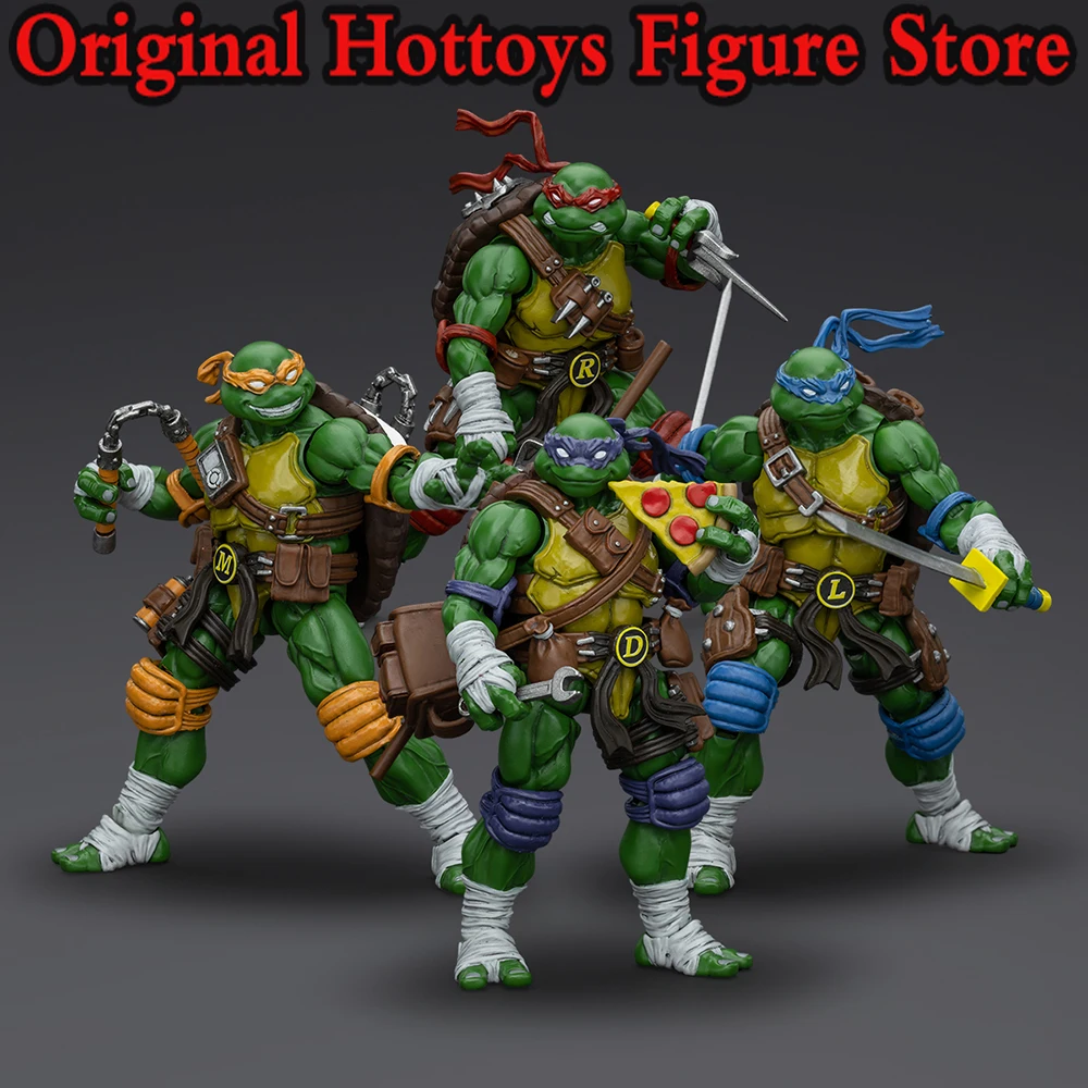 JOYTOY 1/18 Scale Soldier TMNT Michelangelo Donatello Leonardo Raphael Full Set 3.75-inch Action Figure Model Gifts Collection