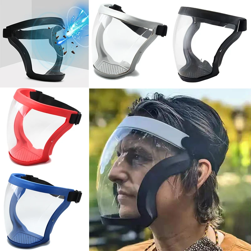 

Transparent Full Face Shield Home Oil-splash Proof Eye Facial Anti-fog Head Cover Safety Glasses Anti-wind Face Mask Shield