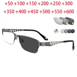 Men's Business Sun Transition Photochromic Reading Glasses Men Women Hyperopia diopters Presbyopia +0.25 +1.0 +1.5 +2.0 To +6.0