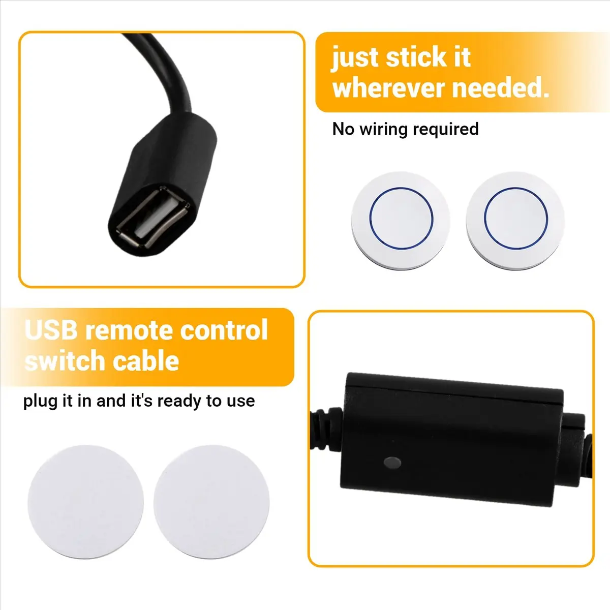 (A26M) DC 5V Wireless RF Remote Control Switch Driver Power on OFF for USB LED Light Strip Reading Lamp Light Fan Toggle Model
