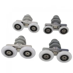 1 piece 19 / 23 /25/27 mm Twin Wheels Shower Door Roller for Shower Room/Glass Door/Glass Thickness 4-6 mm with 180 Degree Swing