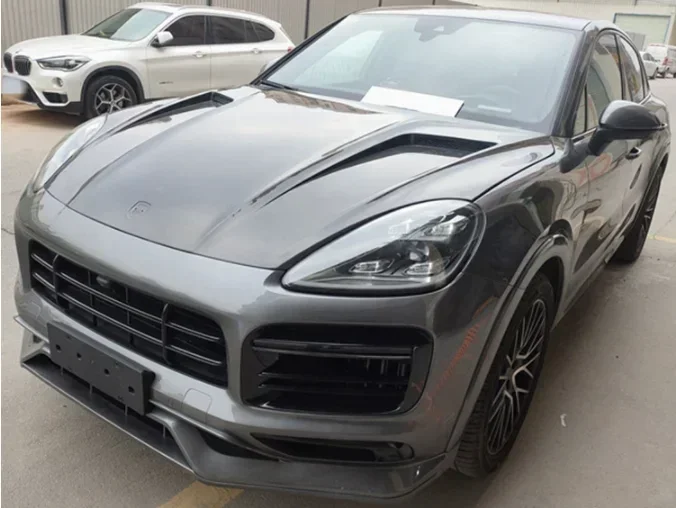 New！ Real Carbon Fiber Bonnet For Porsche Cayenne Coupe 2018 2019 2020 2021 2022 2023 Front  Engine Hood Vent Cover