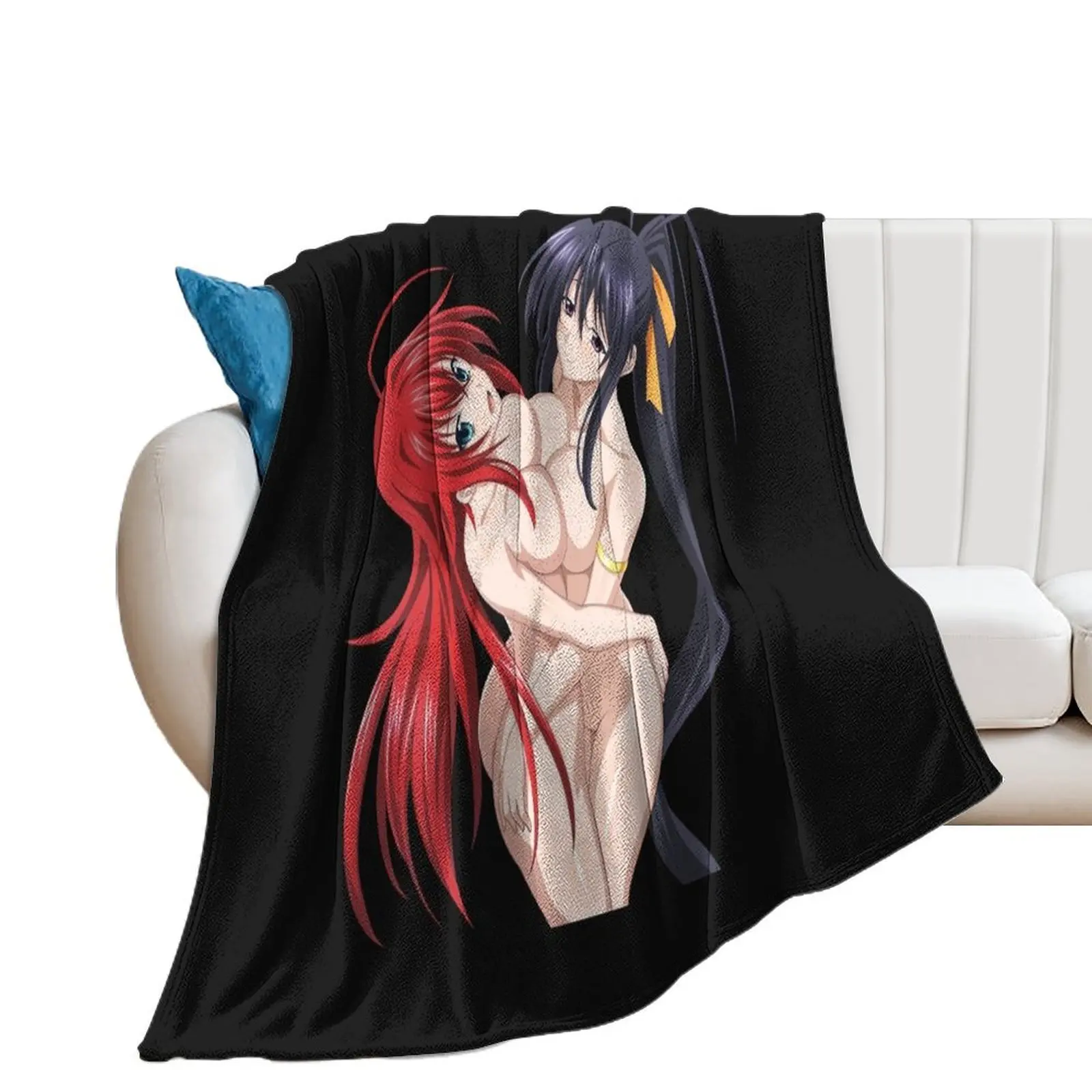 Akeno Himejima sexy hentai anime Rias Gremory High School DxD. Sticker Throw Blanket Hairy Moving Blankets