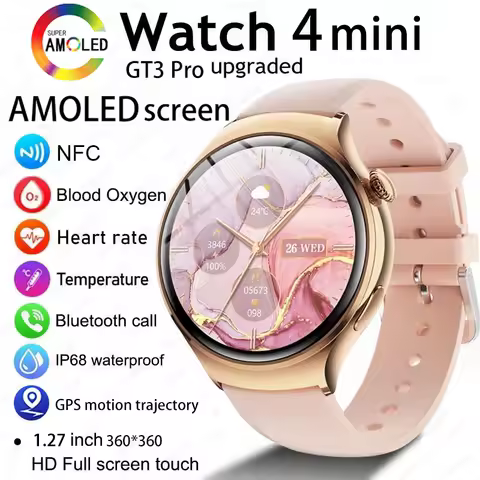 화웨이 WATCH 4 스마트 워치 여성 360 * 360 AMOLED HD 스크린 NFC IP68 방수 심박수 건강 모니터 스마트 워치 2025 새로운