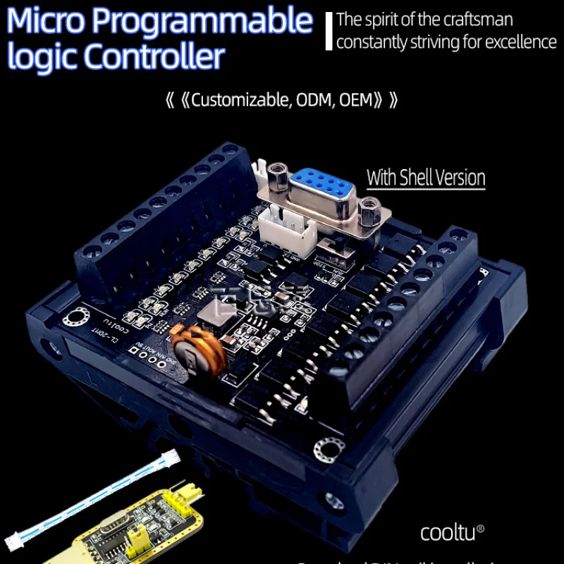 Montaje en riel YJL PLC FX1N-20MT con el mismo controlador lógico programable plc de volumen de punto Entrada 12 puntos de salida 8