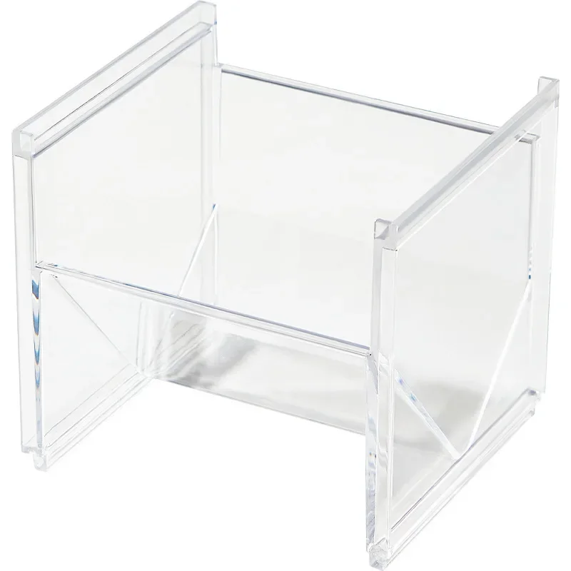 1PC Single Tier Upright Tea Canister Rack Stackable Transparent Coffee Storage Rack for Kitchen
