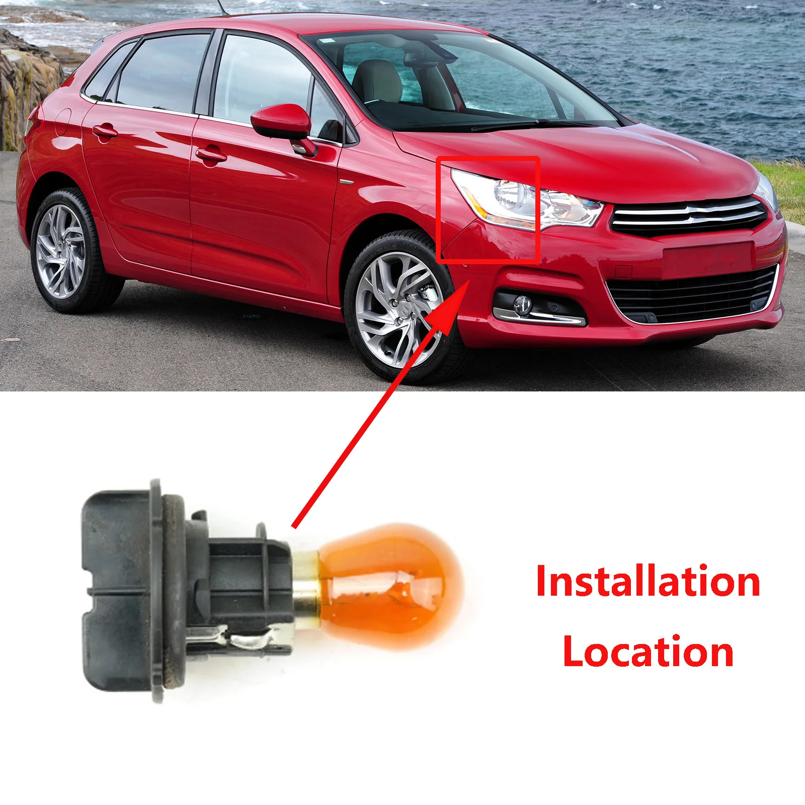 For Citroen C4 Cactus C5 C8 For Peugeot 207 307 407 607 1007 Expert Indicator Bulb Holder Turn Signal Bulb  Replacement 621546