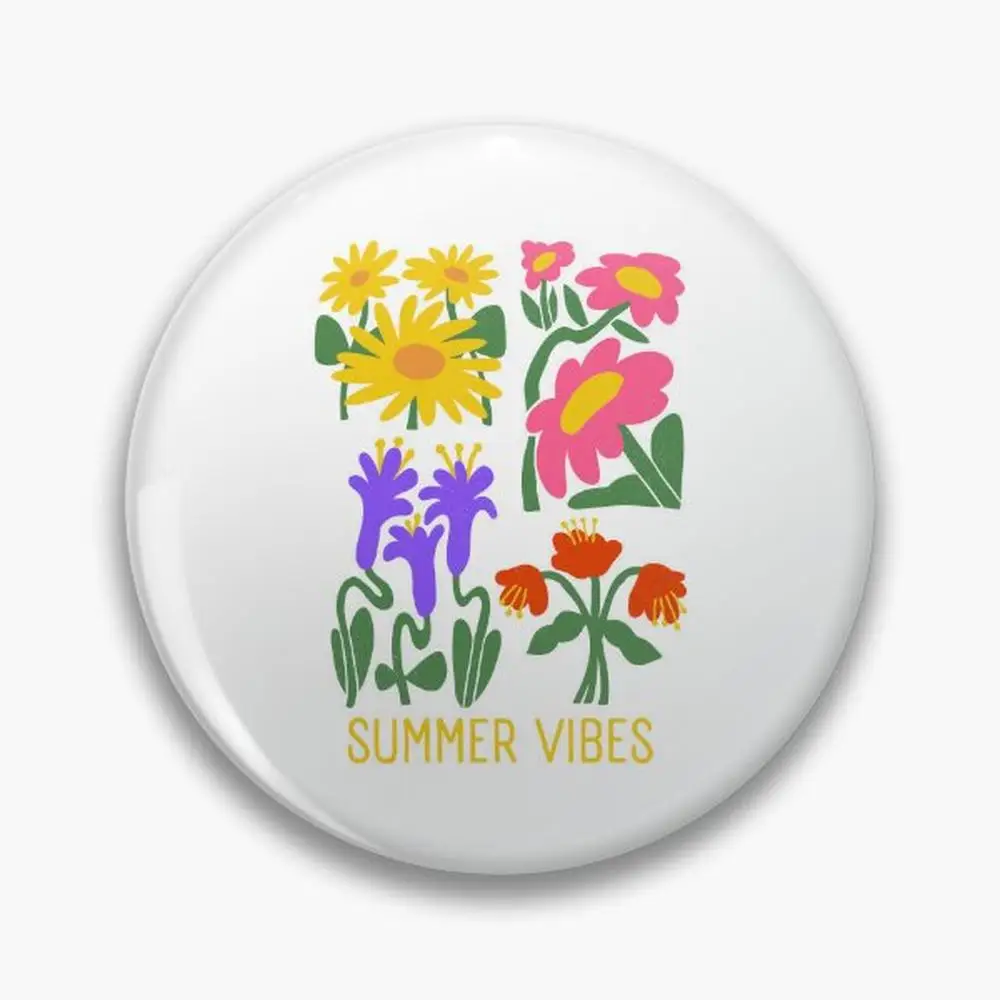Summer vibes Pin Buttons Brooches  Jewelry Accessory Customize Brooch Fashion Lapel Badges