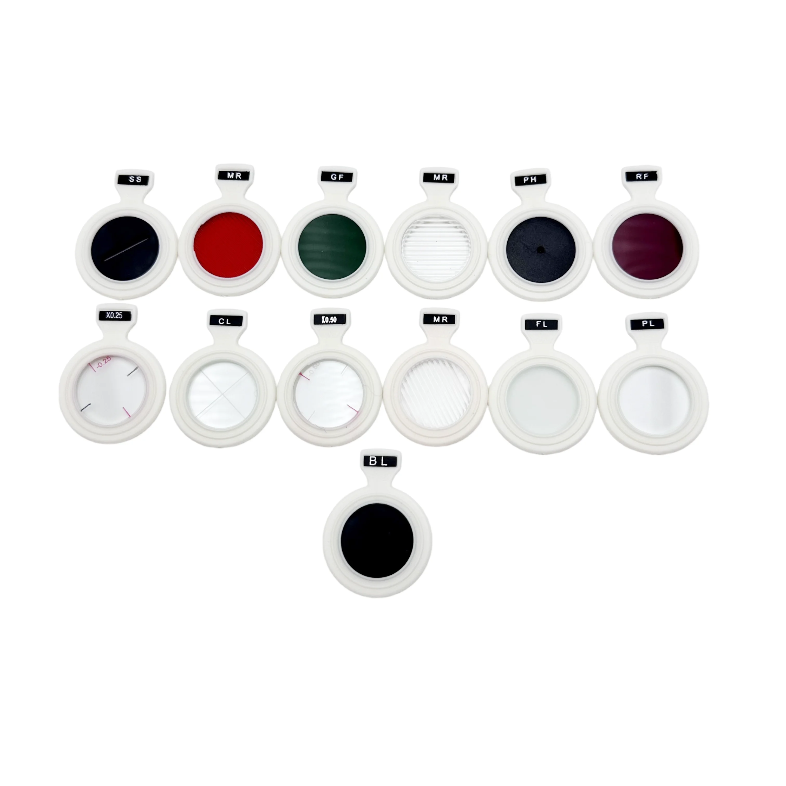 1 Piece Optical Auxiliary Lens Trial Lens for Trial Lens Set Plastic Rim DIA 38mm Ophthalmic Eye Test Lens Single Piece