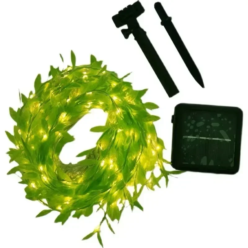 الشمسية ورقة زهرة سلسلة أضواء في الهواء الطلق مقاوم للماء حديقة جارلاند الجنية الستار مصباح لحفل زفاف عيد الميلاد الديكور