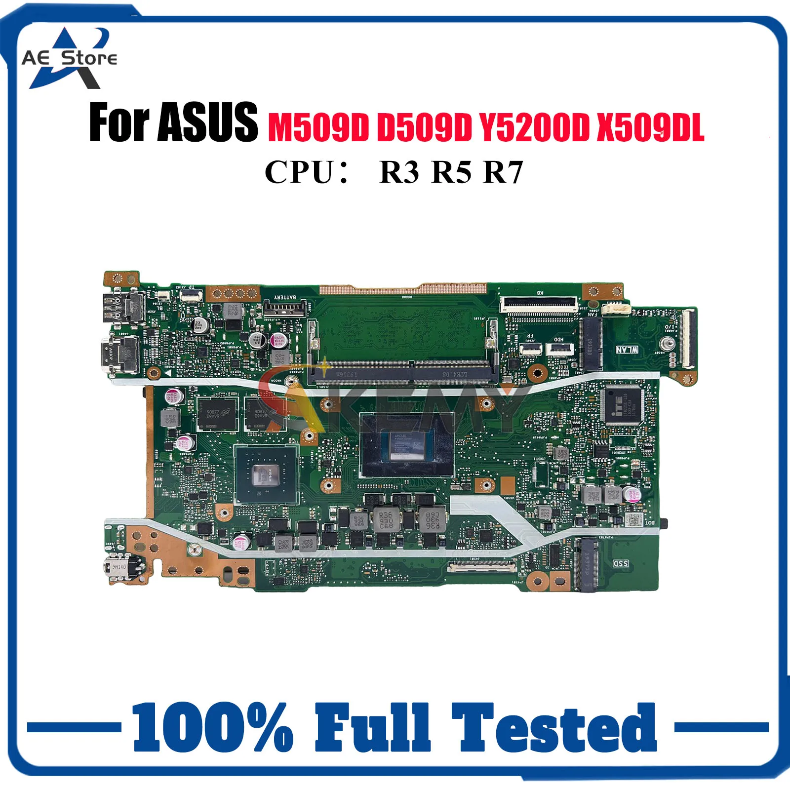 

X509DL Материнская плата для ноутбука ASUS P1510CDA Y5200D D509D X509DAP X509DJ D409D M509D M409D X509D FL8700DA Материнская плата R3 R5 R7 CPU