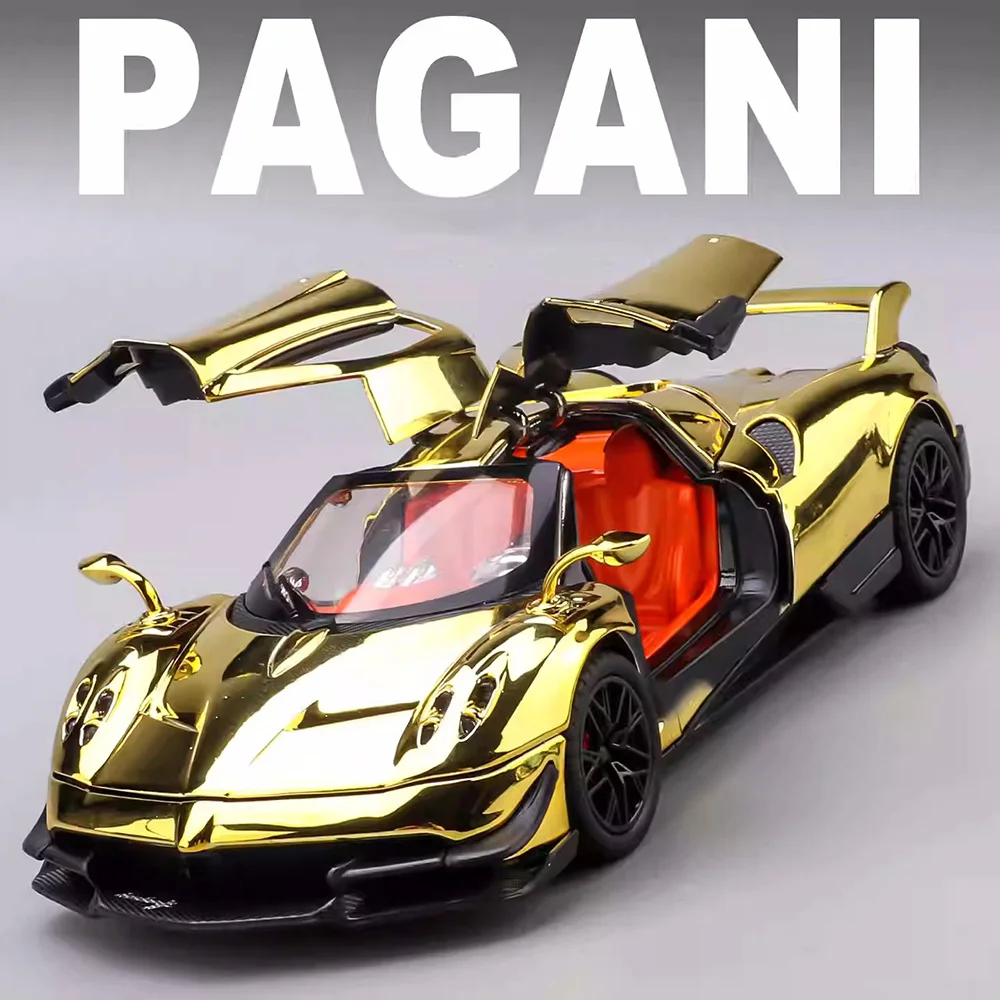 1:24 パガーニ・ウアイラ BC ビジョンGT おもちゃ 合金製モデルカー ホイールプルバックカー ゴムタイヤ ミニチュア車両 モデルコレクターズアイテム