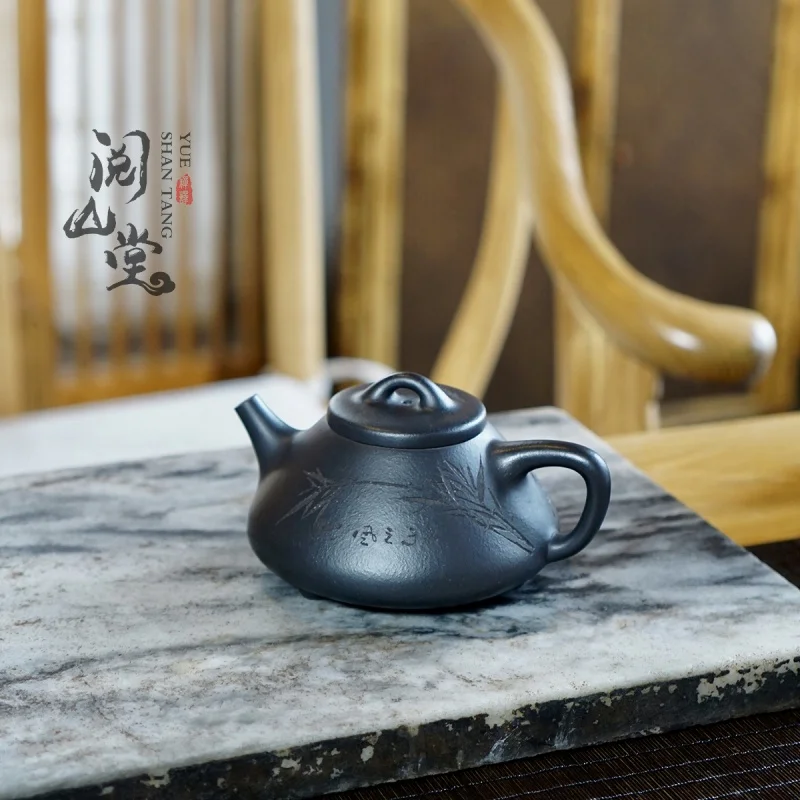 ★★★Yueshan Hall | Ziye Stone Ladle Ancient Style Gray Craft 4Well No. Old Yixing Clay The Work of Combining the Two Countries