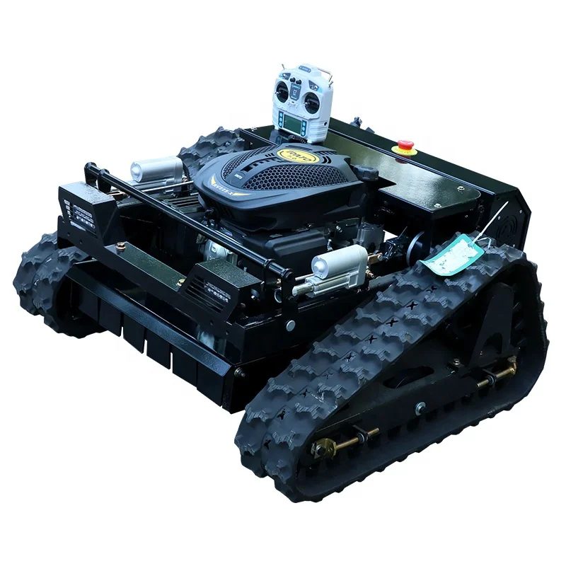 Professional Factory High Quality Remote Control Multifunctional Crawler Lawn Mower Robot Cordless Rechargeable
