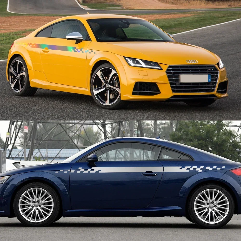 سيارة ملصق الخصر خط المشارب الخارجي شارات الفينيل الزخارف اكسسوارات السيارات لأودي TT 8N MK1 MK2 8J كوبيه MK3 8S رودستر TFSI