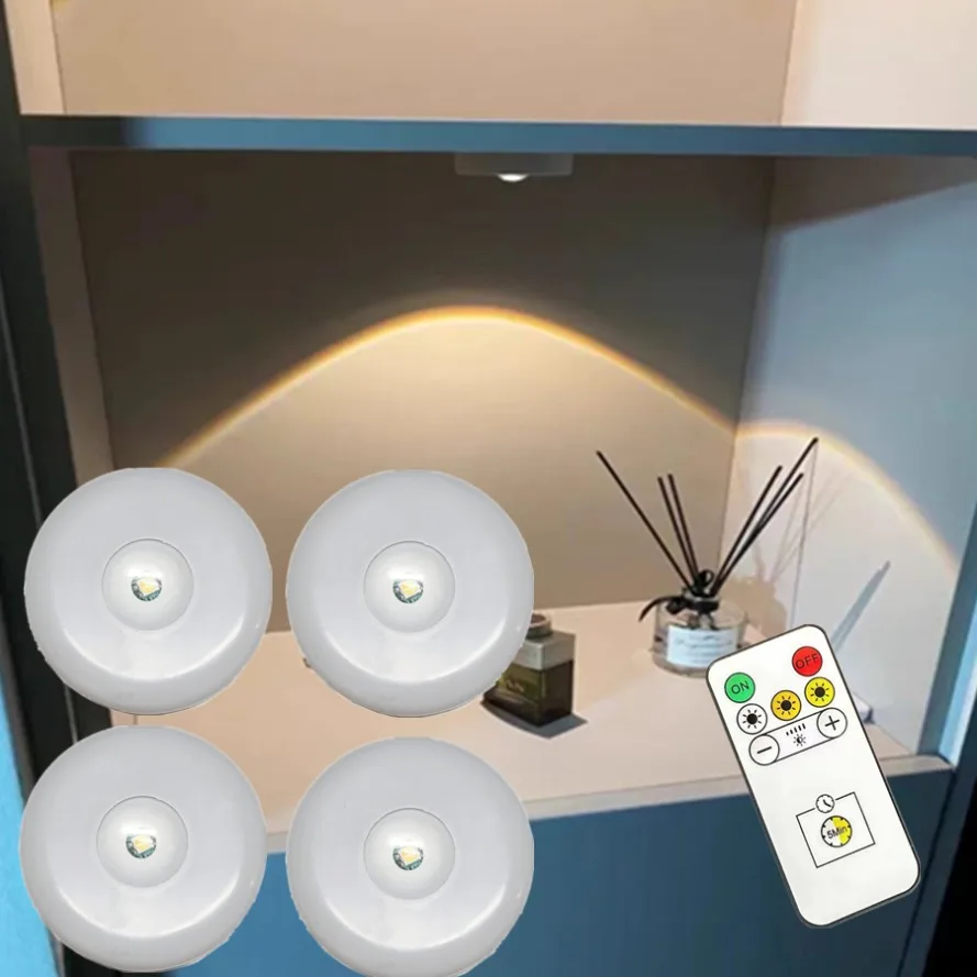 

Mini LED Wireless Super Bright Night Light USB Interface Remote Control Dimmable Under Cabinet Lights Closets Wardrobe Kitchen