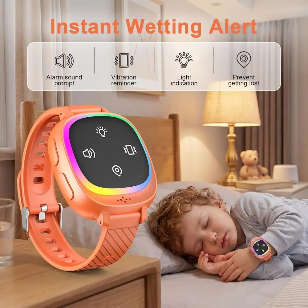 Portable Wireless Bedwetting Alarm USB Rechargeable Vibrating Urine Moisture Alarm Wearable Urine Reminder Device Boys and Girls