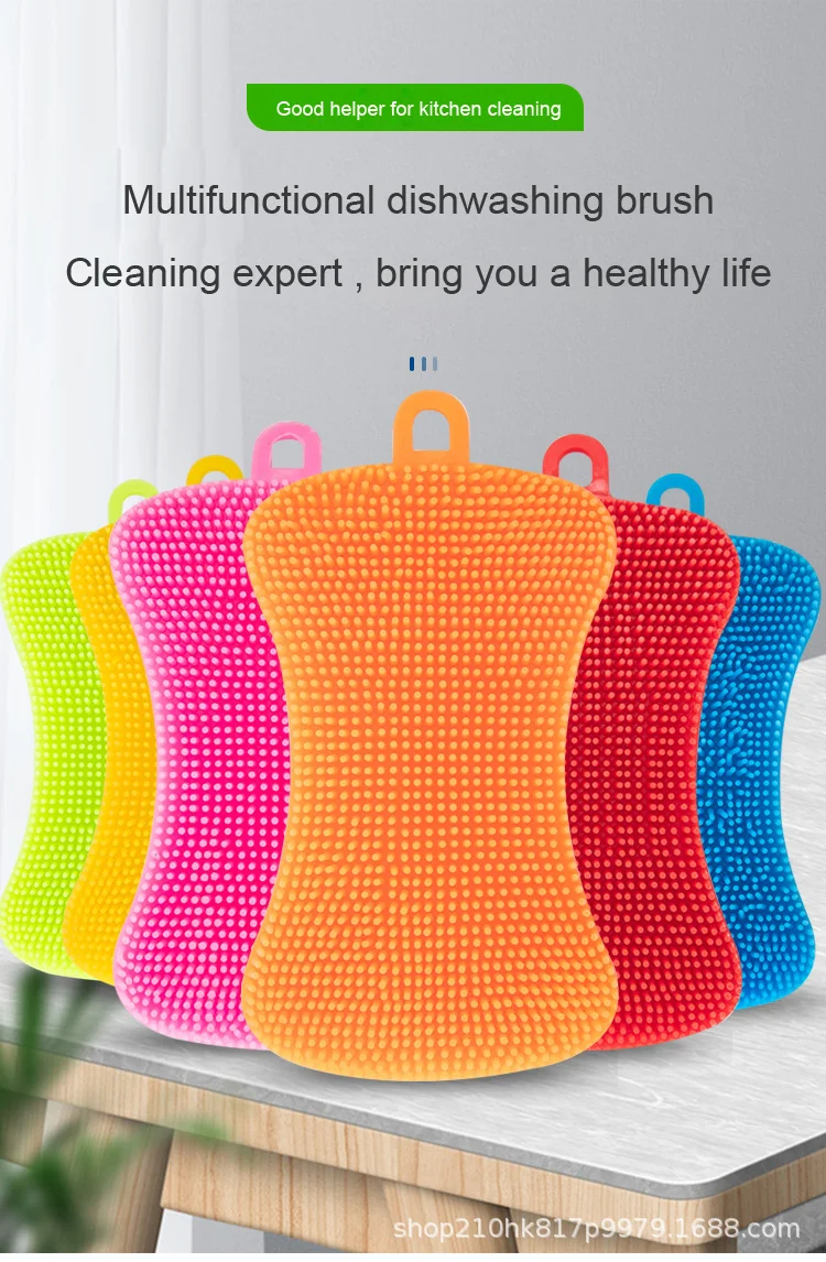 Multifunctional silicone dishwashing brush kitchen rags Household kitchen accessories