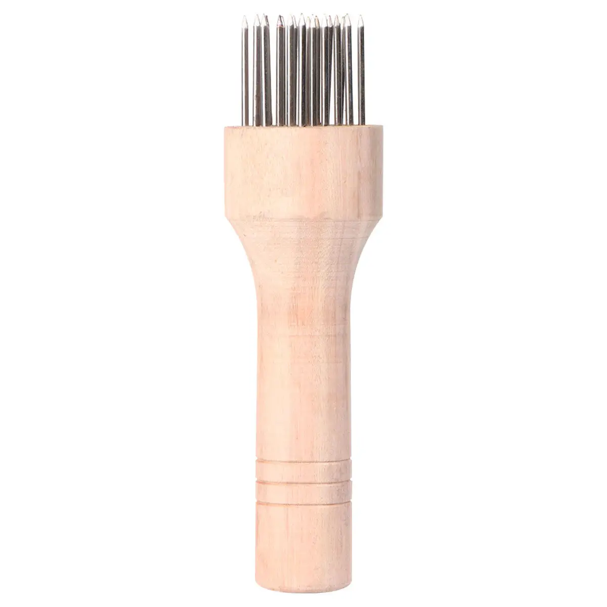 Professional Heavy-Duty Meat Tenderizer with Thick Wooden Handle for Beef Pork Chicken Fish Venison Textured Side for Faster