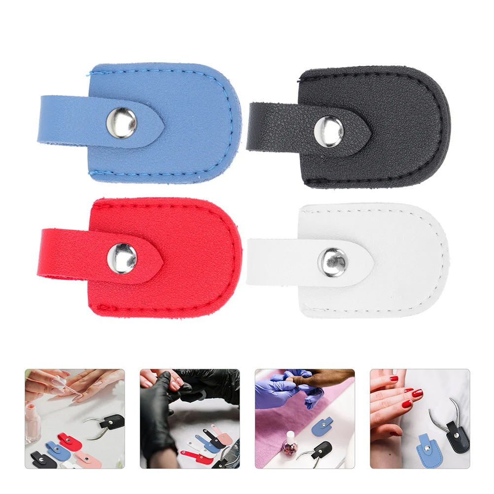 4 Pcs Dead Skin Shears Protective Case Manicure Scissor Bag Nail Pouch Protector Storage Holder Clippers Miss