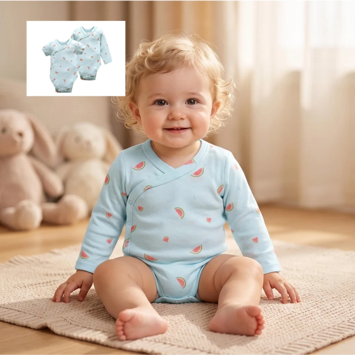 1/2PCS Baby Bodysuits 100% Cotton Fashion Baby Boy Girl Clothes Double Layer Belly Infant Jumpsuit Newborn Baby Clothing 0-12M