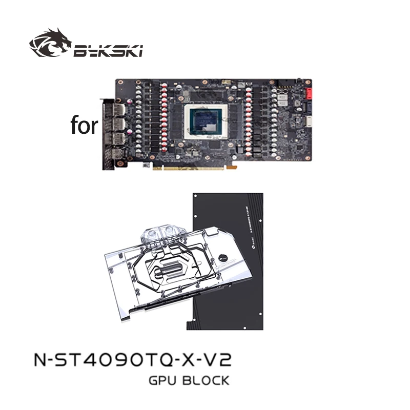 Bykski GPU Block for ZOTAC RTX4090 Trinity OC/AMP Extreme AIRO /Manli RTX 4090 Gallardo Video Card Copper Cooler RGB Radiator