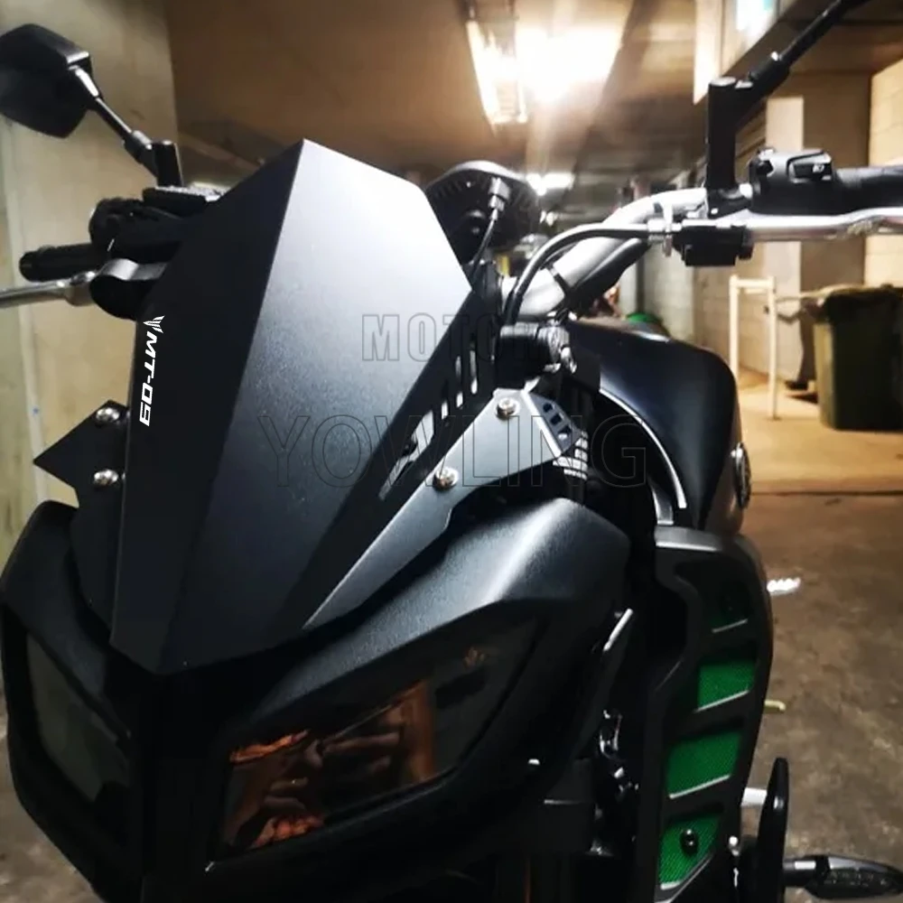 

Motorcycle Windshield Windscreen Aluminum Wind Deflectors Fit For YAMAHA MT-09 2017 2018 2019 2020 MT 09 MT09 FZ09 FZ-09 FZ 09